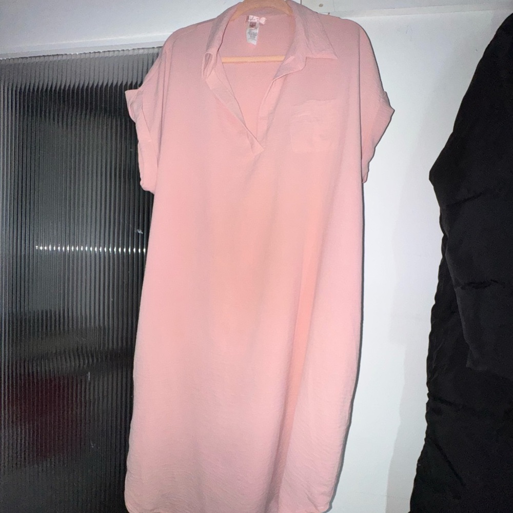 Rachel Blush Pink Shirt Dress